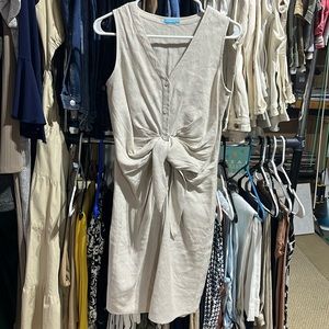 J. McLaughlin sleeveless linen tie front dress. Size XS.